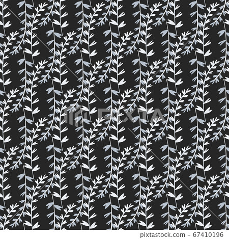 Light blue floral branches seamless pattern. 67410196