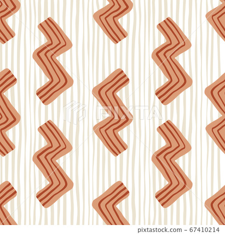 Colorful zigzag pattern in orange and red colors. 67410214
