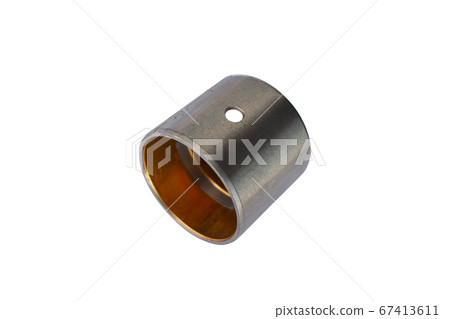 Car connecting rod bushing on isolated white background. Spare parts. Car connecting rod bushing on isolated white background. Spare parts. 67413611