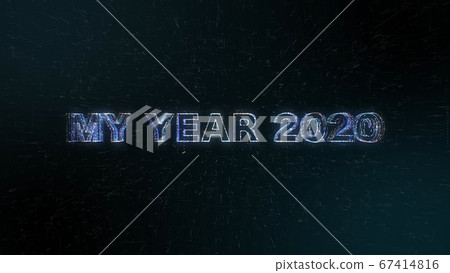 MY YEAR 2020 glowing CG message 67414816