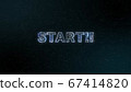 START!! Message material floating in virtual space 67414820
