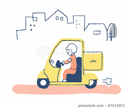 送貨服務車在城裡跑 送貨服務車在城裡跑 67415951