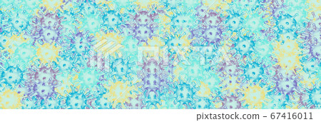 Multicolored particles of coronavirus COVID 19 Background 3d rendering Multicolored particles of coronavirus COVID 19 Background 3d rendering 67416011
