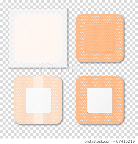 Vector 3d Realistic Medical Patch Icon Set Closeup Isolated on Transparent Background. Design Template Adhesive Bandage Elastic Medical Plasters. Front and Back Side View Vector 3d Realistic Medical Patch Icon Set Closeup Isolated on Transparent Background. Design Template Adhesive Bandage Elastic Medical Plasters. Front and Back Side View 67416219