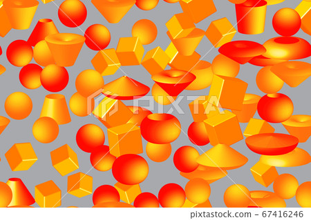 Abstract Color Volume Shapes 3D Illustration Seamless Pattern Abstract Color Volume Shapes 3D Illustration Seamless Pattern 67416246