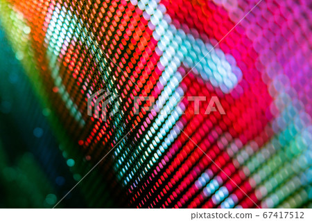 CloseUp LED blurred screen. LED soft focus 67417512