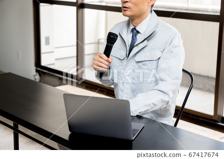 Image of apology interview and company briefing Image of apology interview and company briefing 67417674
