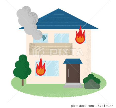 Vector illustration of houses in a fire Vector illustration of houses in a fire 67418022