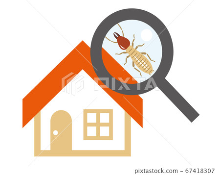Termite Settled House and Loupe Termite Settled House and Loupe 67418307