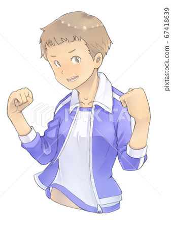 一個穿著運動服的女學生以勇氣支撐你 67418639