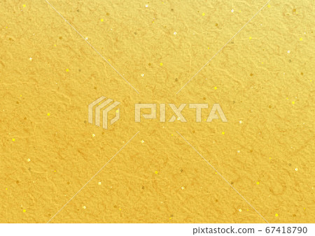 Japanese paper gold leaf silver leaf yellow background illustration 67418790