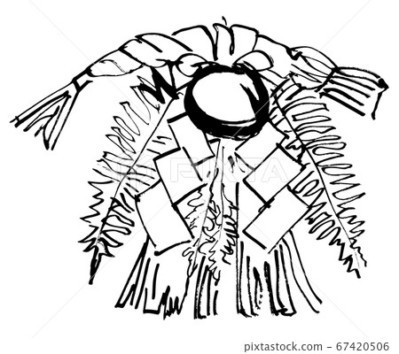 新年的shime裝飾品-sumi-e 新年的shime裝飾品-sumi-e 67420506