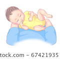 A picture of a mother/father looking at a baby 67421935