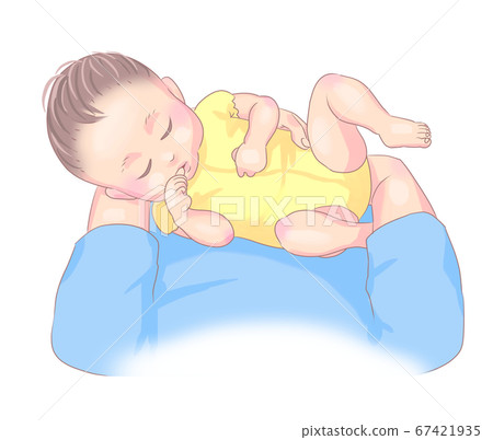 A picture of a mother/father looking at a baby 67421935