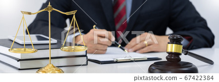 The private office of Asian young lawyer working 67422384