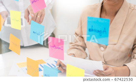 business people planning startup project placing 67422530
