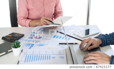 Business Team Entrepreneur discussing and analysis Business Team Entrepreneur discussing and analysis 67423177