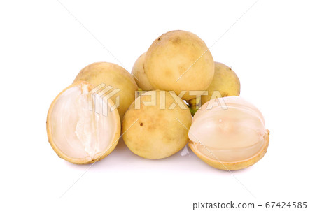 Long Gong fruit ,Lansium parasiticum on a white 67424585