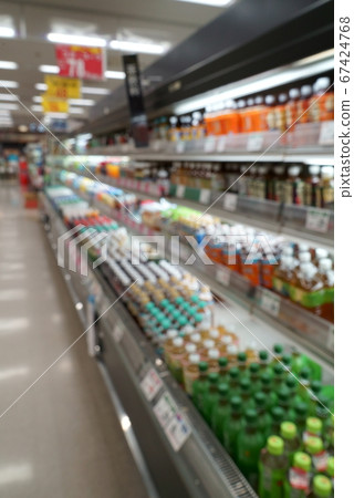 Blur image of beverage department in supermarket Blur image of beverage department in supermarket 67424768