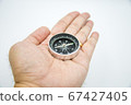 The compass on my hand is in a white background. 67427405