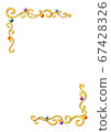 Colored pencil drawing frame arabesque gold-Halloween 67428326