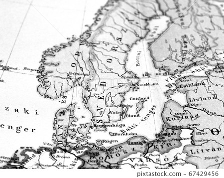 Old map Northern Europe 67429456
