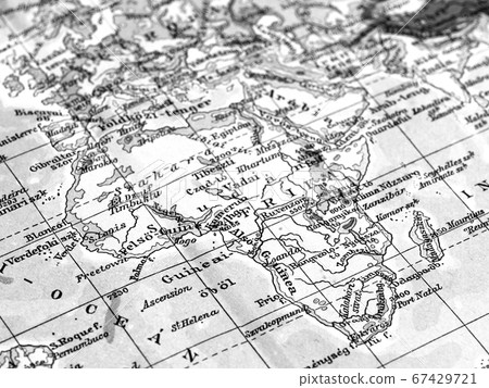 Old Map Africa Continent Old Map Africa Continent 67429721