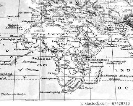 Old Map Africa Continent 67429723