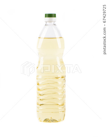 Sunflower oil in plastic bottle isolated on a white background. Sunflower oil in plastic bottle isolated on a white background. 67429725