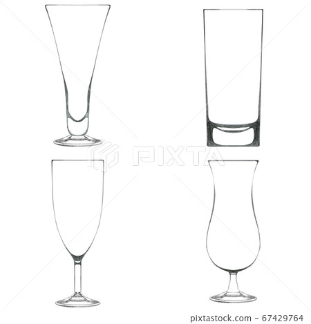 Collection of glasses for cocktail. 67429764