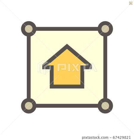 Home in land boundary vector icon design, 48X48 Home in land boundary vector icon design, 48X48 67429821