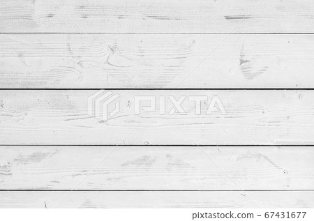 White wooden wall made of flat planks 67431677