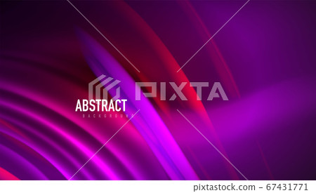 Fluid wave lines background. Trendy abstract layout template for business or technology presentation, internet poster or web brochure cover, wallpaper 67431771