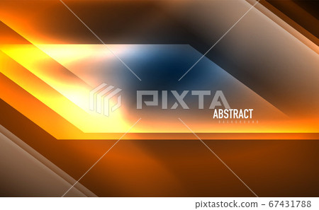 Dynamic neon shiny abstract background. Trendy abstract layout template for business or technology presentation, internet poster or web brochure cover, wallpaper Dynamic neon shiny abstract background. Trendy abstract layout template for business or technology presentation, internet poster or web brochure cover, wallpaper 67431788