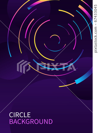 Abstract background with circle line on dark. 67433045