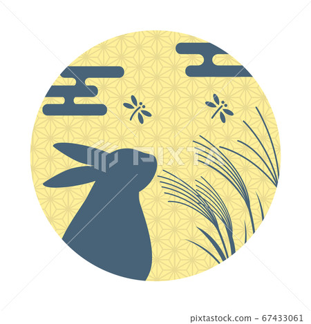 Simple moon-viewing mark illustration 67433061