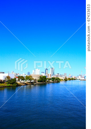 Scenery of Nakagawa Canal and Nagoya Station Buildings in Nagoya City Scenery of Nakagawa Canal and Nagoya Station Buildings in Nagoya City 67433653