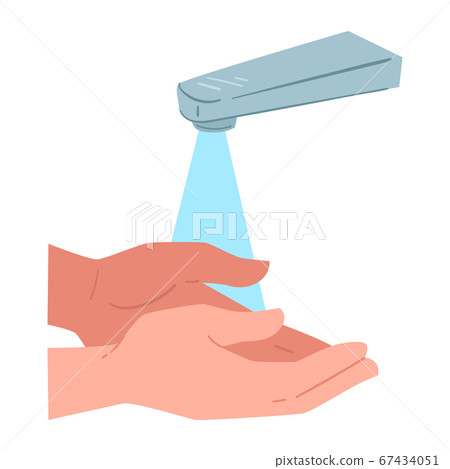 Washing or rinsing hands with water personal hygiene 67434051