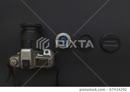 Photographer workplace with dslr camera system and Photographer workplace with dslr camera system and 67434292
