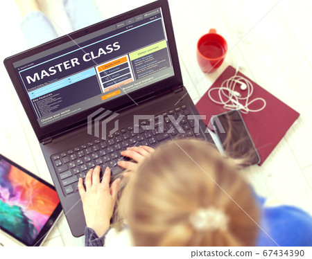 Change of Profession Concept. Master Class on Ultrabook. Change of Profession Concept. Master Class on Ultrabook. 67434390