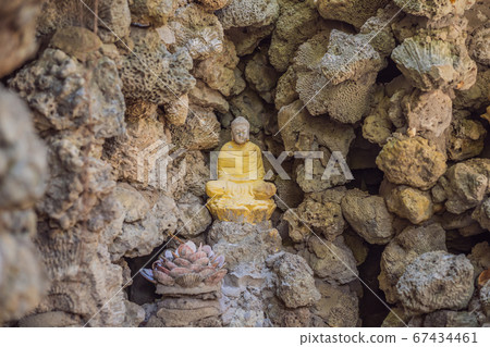 Chua Tu Van temple made of shells and corals or the dragon maze. Travel to Vietnam Concept 67434461