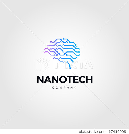 Abstract brain emblem, minimalistic logo with brain, neurons and their connections. Vetor Logo for development of artificial interconnection and nanotechnology technologies. Abstract brain emblem, minimalistic logo with brain, neurons and their connections. Vetor Logo for development of artificial interconnection and nanotechnology technologies. 67436008