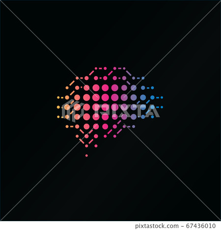 DIgital AI brain logo. Innovation and education tech symbol. Neural network emblem. Cerebral neurons connections icon. Isolated scientific innovation vector illustration. DIgital AI brain logo. Innovation and education tech symbol. Neural network emblem. Cerebral neurons connections icon. Isolated scientific innovation vector illustration. 67436010