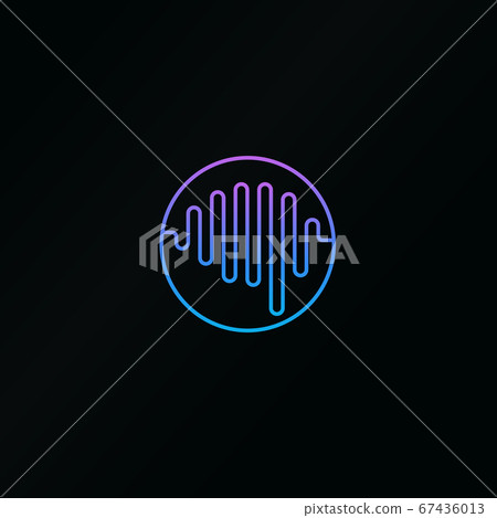 Brain wave abstract vector logo template 67436013