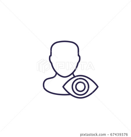 viewer or spectator vector line icon viewer or spectator vector line icon 67439376
