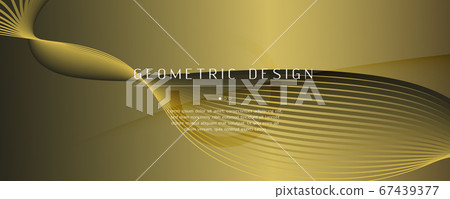Abstract Vector Curve. Yellow Dynamic Landing  67439377