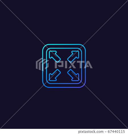 enlarge icon in linear style enlarge icon in linear style 67440115