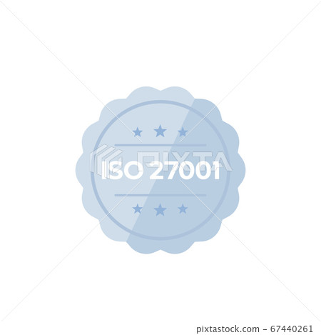 ISO 27001 standard, vector badge on white 67440261