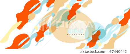 Trendy liquid style shapes abstract design, dynamic vector background for placards, brochures, posters, web landing pages, covers or banners 67440442