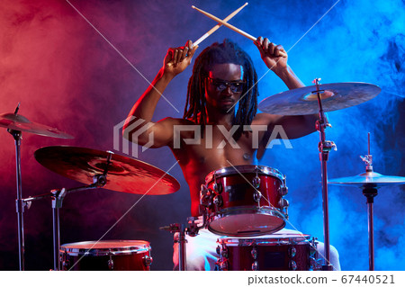 excellent african drummer man in studio excellent african drummer man in studio 67440521